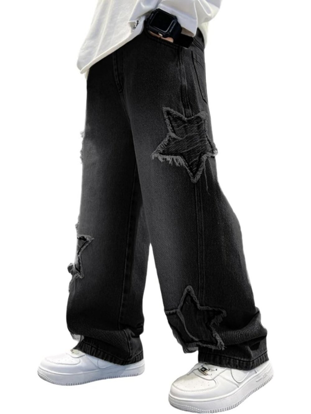 Trendy Boys Baggy Wide Leg Y2K Denim Jeans - Stylish Casual Pants for Kids